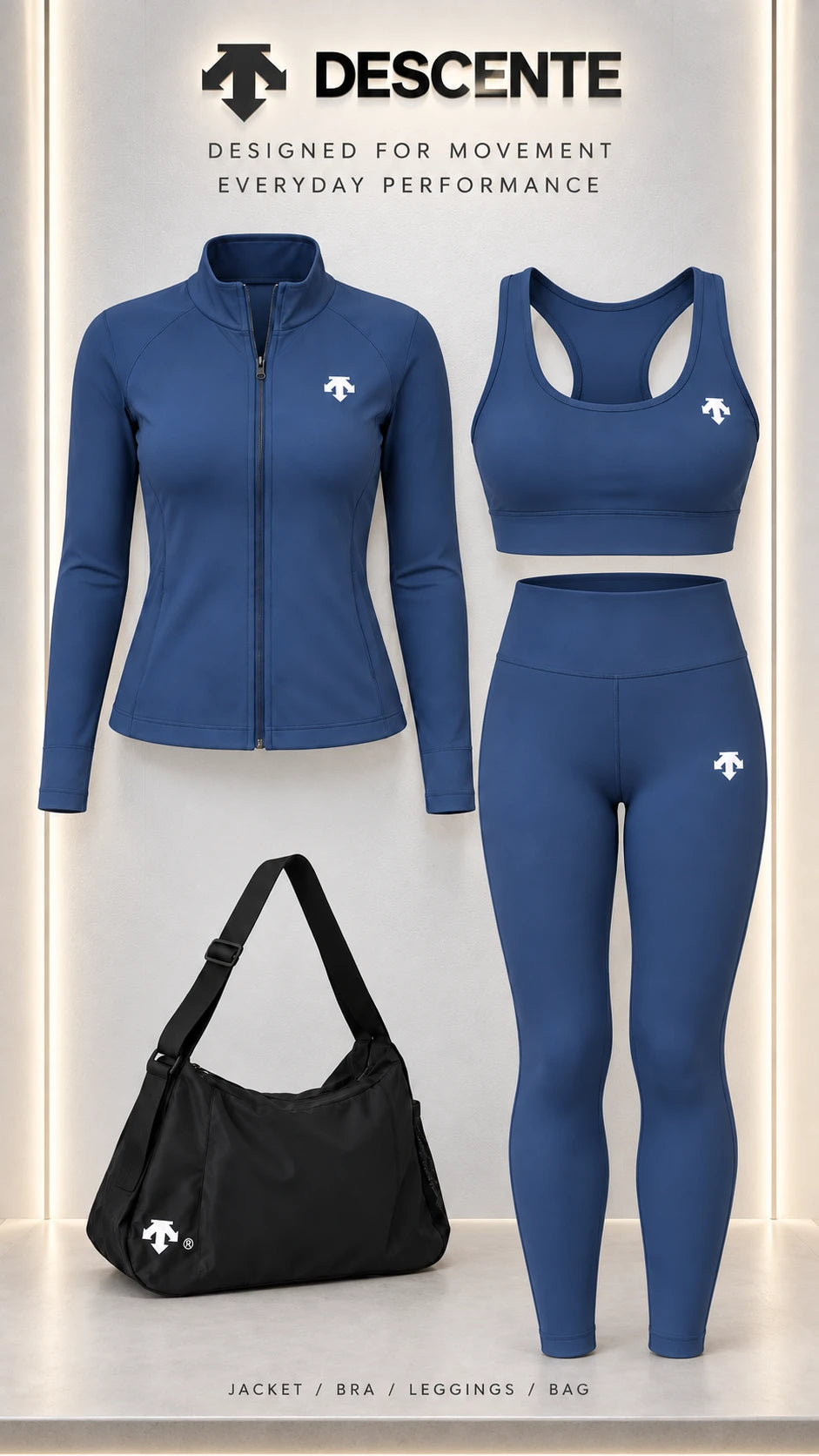 Womens Four Piece Activewear Set