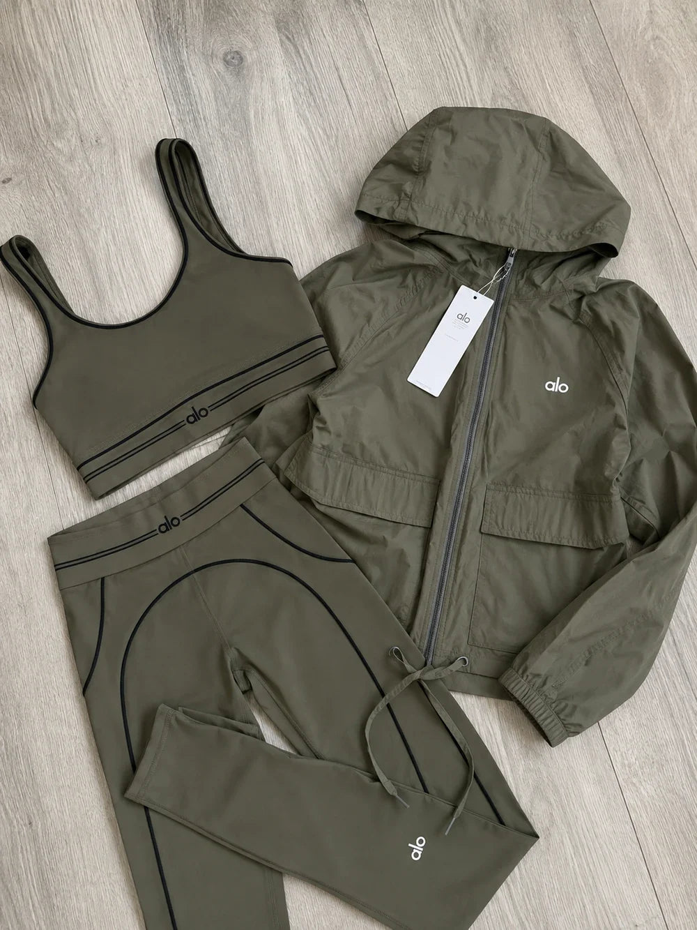 Olive Green Athletic Matching Set