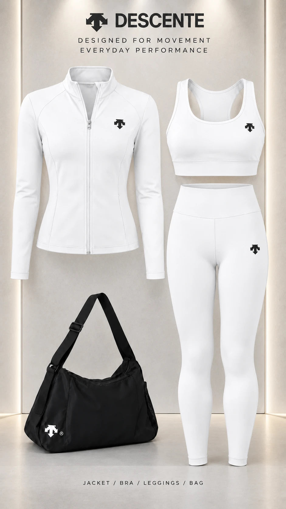 Womens Four Piece Activewear Set